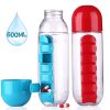 Botella De Agua 600ml Botella Pastillero - Imagen 2